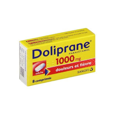 DOLIPRANE 1000 mg SANOFI Boite de 8 comprimés