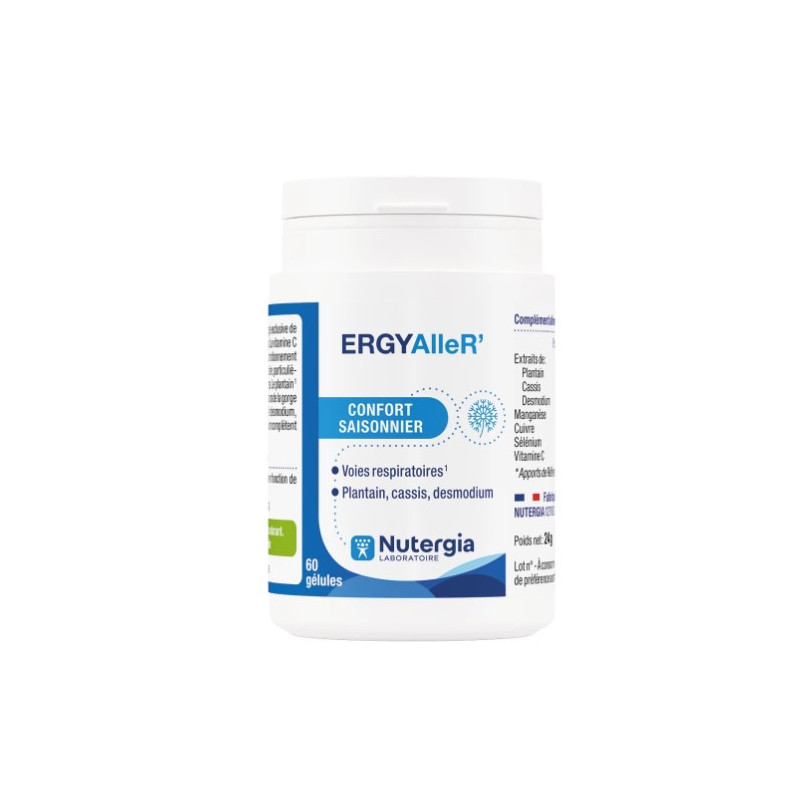 ERGYAlleR Nutergia 60 gélules – Allergies saisonnières & confort respiratoire