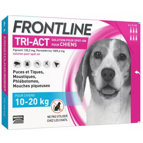 FRONTLINE TRI-ACT CHIEN 10-20kg 6 Pipettes