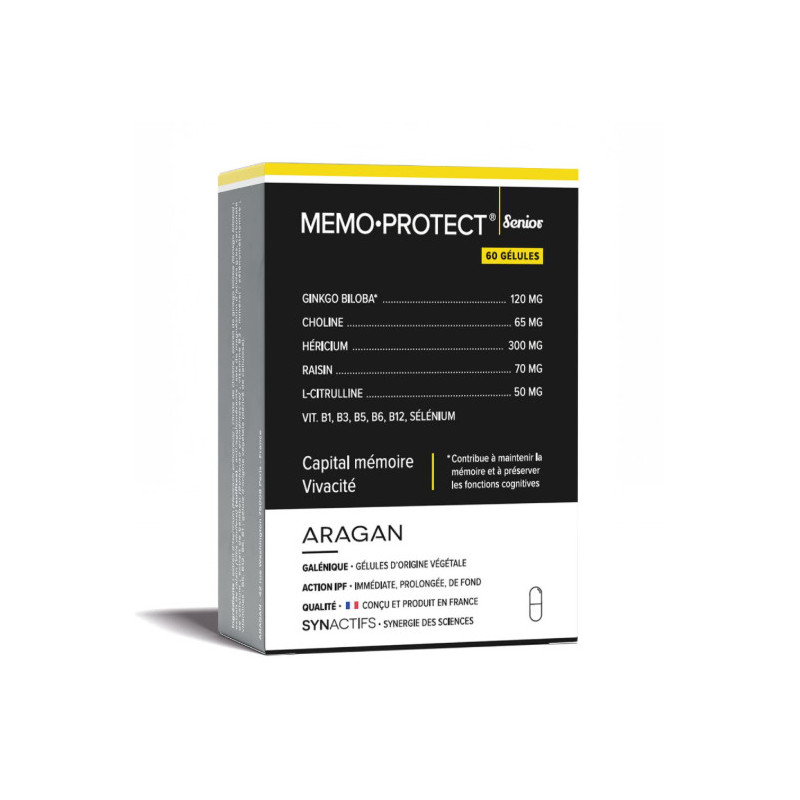 ARAGAN SYNACTIFS MEMOPROTECT SENIOR 60 gélules ARAGAN SYNACTIFS MEMOPROTECT SENIOR 60 gélules