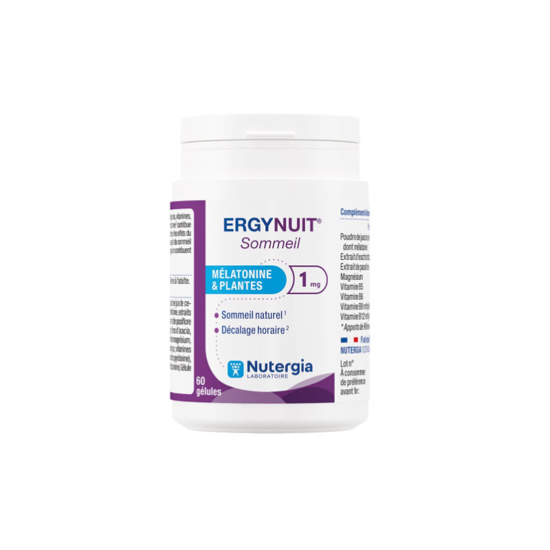 ERGYNUIT Sommeil – Nutergia | Mélatonine & Plantes – 60 gélules ERGYNUIT Sommeil – Nutergia | Mélatonine & Plantes – 60 gélules