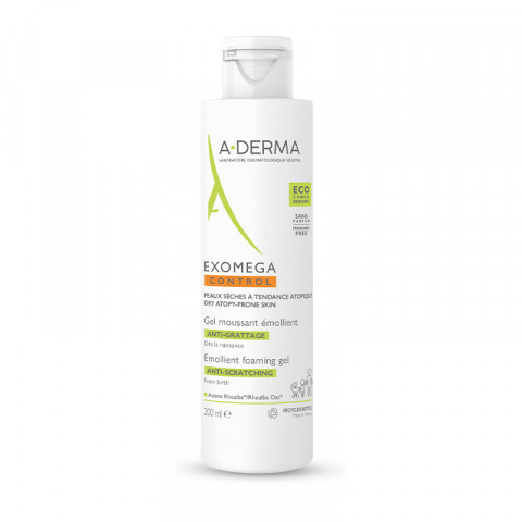 A DERMA EXOMEGA CONTROL Gel mouss émoll 200ml