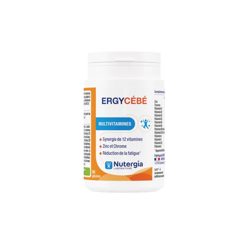 ERGYTONIC® MultiCÉBÉ NUTERGIA Boite de 90 gélules ERGYTONIC® MultiCÉBÉ NUTERGIA Boite de 90 gélules