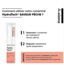 ARAGAN AXIOMA HYDRATECH PECHE 20 Comprimés efferfescents