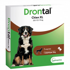DRONTAL XL GRAND CHIEN Boite de 2 comprimés appétents