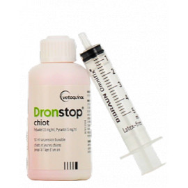DRONSTOP CHIOT flacon souple de 50 ml avec seringue graduée