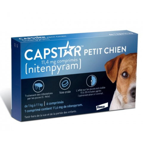 CAPSTAR PETIT CHIEN 11,4MG Boite de 6 comprimés