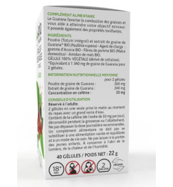 ARKOGELULES GUARANA BIO BTE 40 GELULES