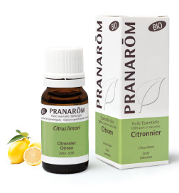 CITRON BIO Huile Essentielle  qualité antibactérienne et antiseptique, conseillé pour faciliter la digestion.