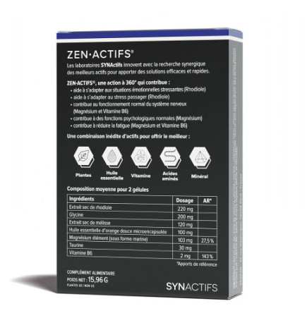 ARAGAN SYNACTIS - ZEN•ACTIFS®  30 GELULES