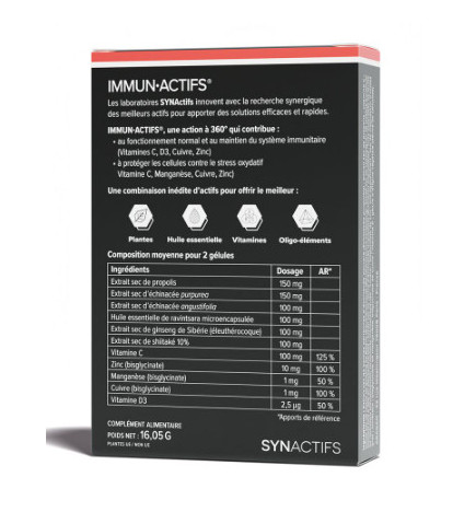 ARAGAN SYNACTIFS IMMUNACTIFS  30 gélules
