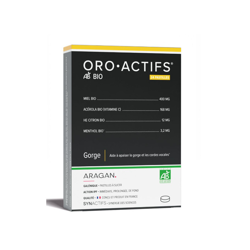ARAGAN SYNACTIFS OROACTIFS BIO 24 Pastilles