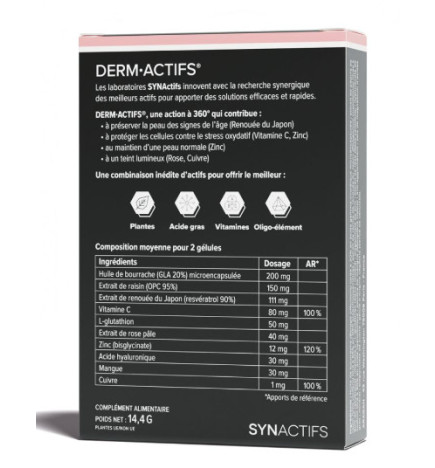 ARAGAN SYNACTIFS DERMACTIFS 30 gélules