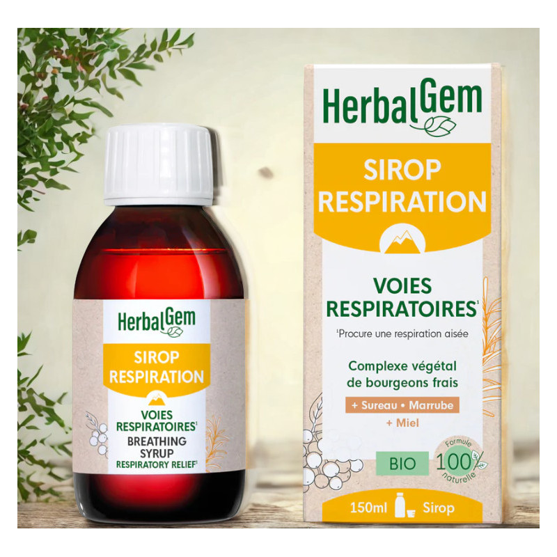 HERBALGEM Sirop Respiration bio 150ml HERBALGEM Sirop Respiration bio 150ml