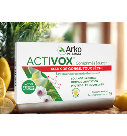 ACTIVOX TOUX SECHE Comprimé soulage les maux de gorge