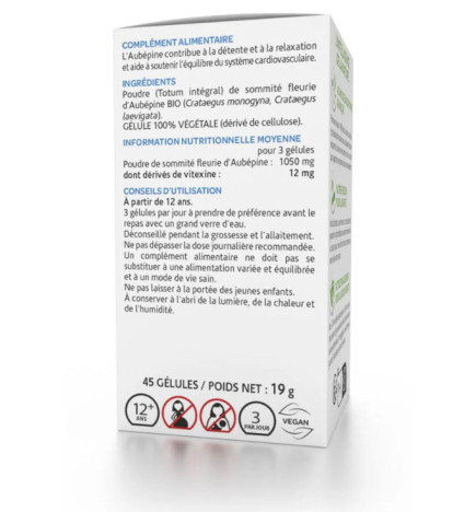 ARKOGELULES AUBEPINE BIO 45 gélules