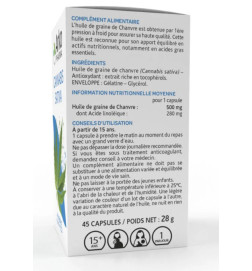CANNABIS sativa Arkogélules boite de 45 gélules  stress douleurs chroniques