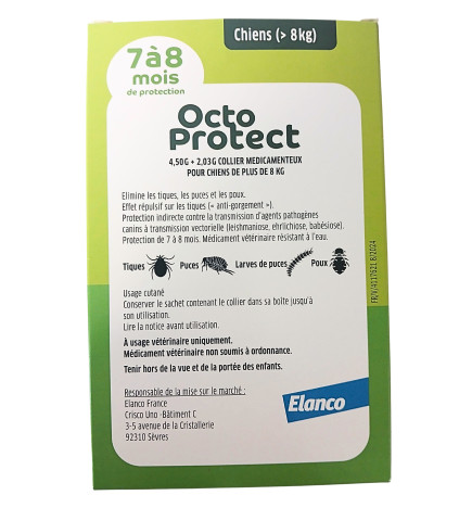 OCTOPROTECT Collier pour chiens de plus de 8kg