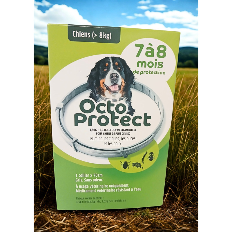 OCTOPROTECT Collier pour chiens de plus de 8kg OCTOPROTECT Collier pour chiens de plus de 8kg
