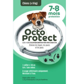 OCTOPROTECT COLLIER ANTIPARASITAIRE POUR CHIEN Jusqu'à 8kg