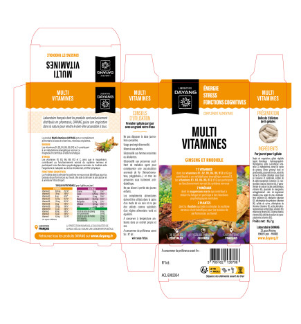 COMPLEXE MULTIVITAMINES MINERAUX