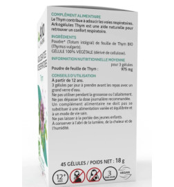 ARKOGELULES THYM BIO BTE 45 GELULES