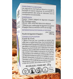 ARKOPHARMA ARKOGELULES PSYLLIUM BLOND ET ISPAGHUL 45 gélules