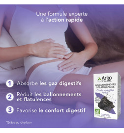 ARKOGELULES CHARBON VEGETAL digestion difficile ballonnements