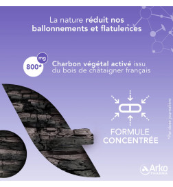 ARKOGELULES CHARBON VEGETAL digestion difficile ballonnements