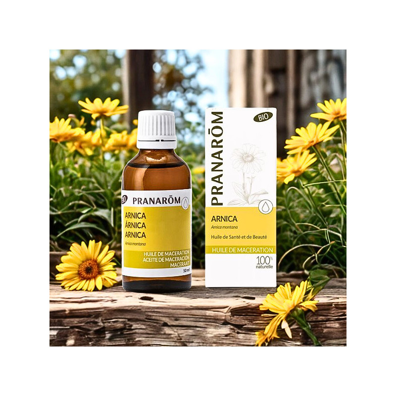 Huile Végétale d’Arnica Bio Pranarōm – Macérat huileux apaisant 50 ml