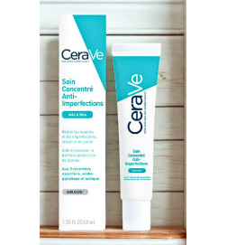 CeraVe Soin Concentré Anti-Imperfections 40 mL - réduit boutons et points noirs, régule le sébum pour peaux mixtes à grasses