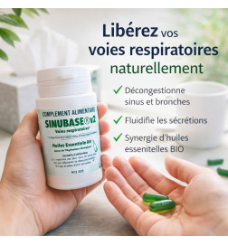COSBASE SINUBASE V2  Voies respiratoires  Huiles essentielles 30 capsules