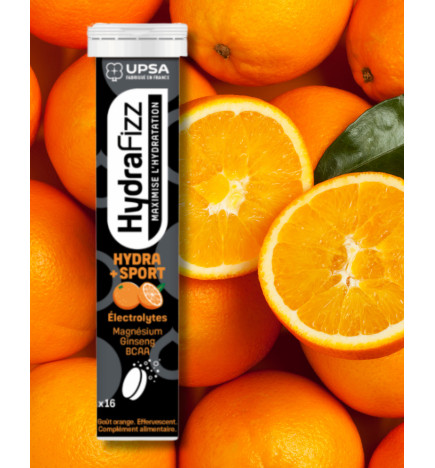 Hydrafizz Hydra+ Sport 16 comprimés goût orange