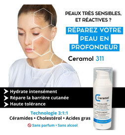 Crème visage CERAMOL 311 peaux sensibles et sèches