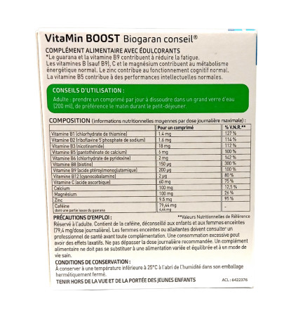 BIOGARAN VITAMINE BOOST 20 comprimés effervecents
