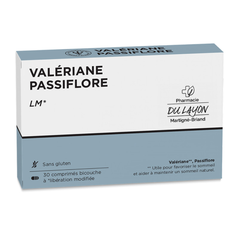 LA PHARMACIE DU LAYON UNIFARCO VALERIANE PASSIFLORE CPR 30 LA PHARMACIE DU LAYON UNIFARCO VALERIANE PASSIFLORE CPR 30