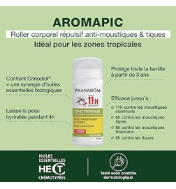 Roller Aromapic Pranarôm contre les piqûres de moustiques tropicaux