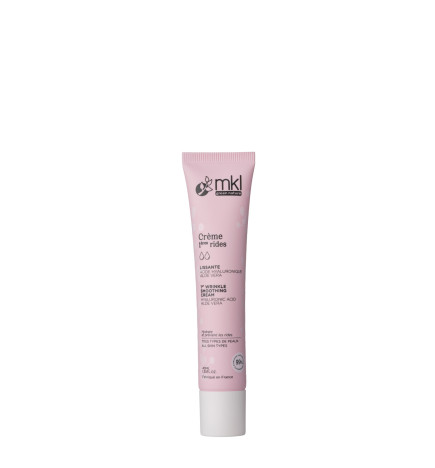 Crème 1ères Rides Lissante MKL Bio 40 ml pour hydrater et lisser les premiers signes de l'âge.