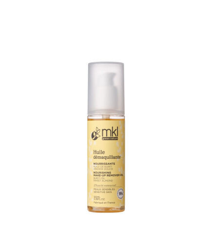 Huile Démaquillante Nourrissante MKL 100 ml pour éliminer efficacement le maquillage waterproof.