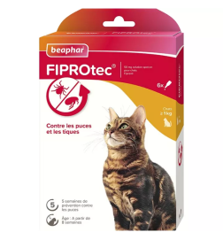 BEAPHAR FIPROTEC 50MG CHAT X6