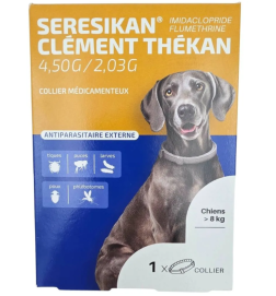 Clément Thékan Seresikan Collier Chien +8 kg | Antiparasitaire Puces & Tiques