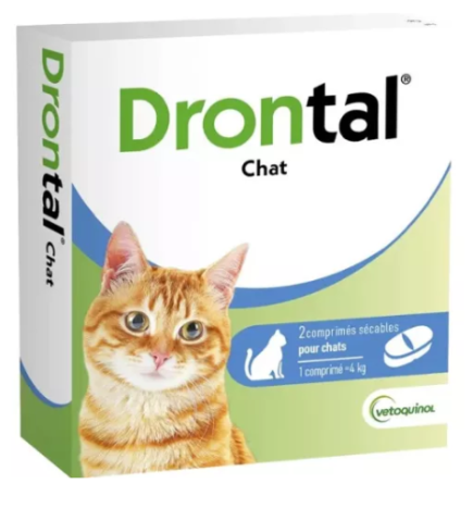 DRONTAL Chat – Vermifuge 2 comprimés | Vetoquinol