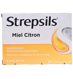 STREPSILS MIEL CITRON 24 pastilles à sucer