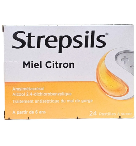 STREPSILS MIEL CITRON 24 pastilles à sucer