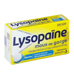 Lysopaïne sans sucre - 36 comprimés à sucer