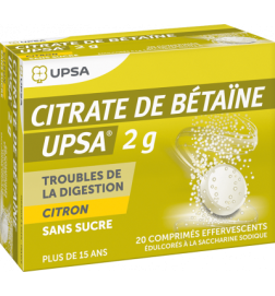 Citrate de bétaïne - 20 comprimés effervescents