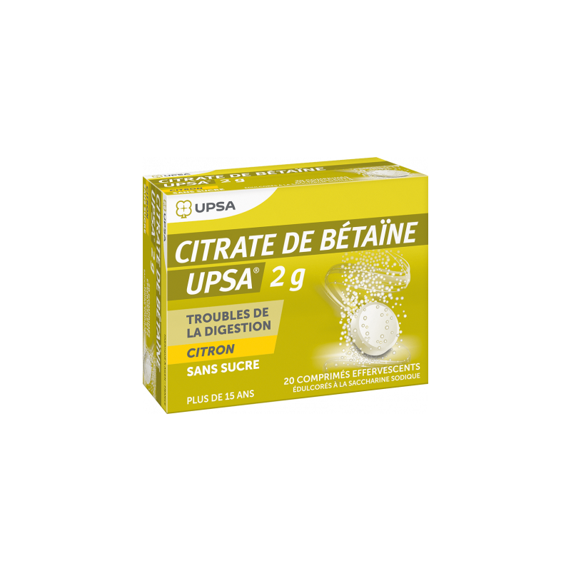 CITRATE DE BETAINE - 20 comprimés effervescents CITRATE DE BETAINE - 20 comprimés effervescents