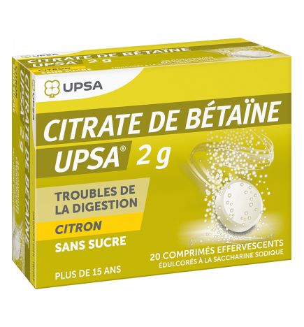 Citrate de bétaïne - 20 comprimés effervescents