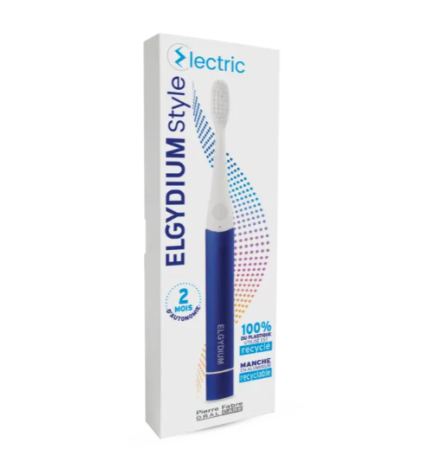 rosse à Dents Électrique Rechargeable ELGYDIUM Style Dark Denim – Gencives Sensibles
