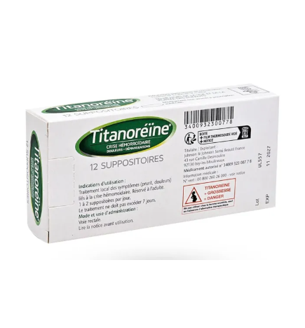 TITANOREINE Boite de 12 suppositoires
